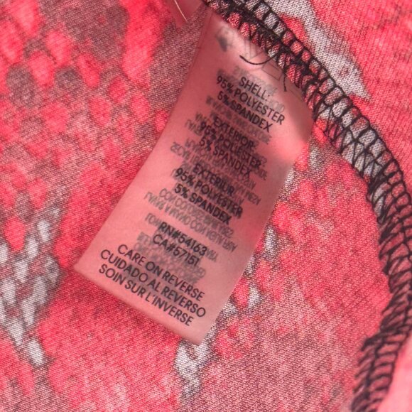 Calvin Klein Red Black Snake Print Blouse top knit Gold Accent Detail size lar - Picture 4 of 11